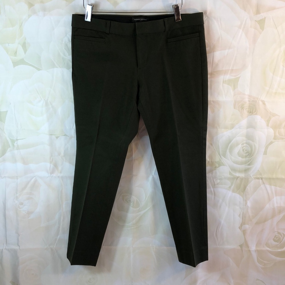Banana Republic Dark Green Ankle Pants Size 6 Petite